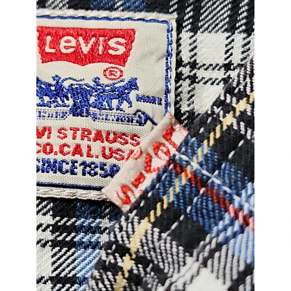 Levis Plaid Flannel Shirt 1997 Thick Vintage 90s Farmwear Chores Shacket LG